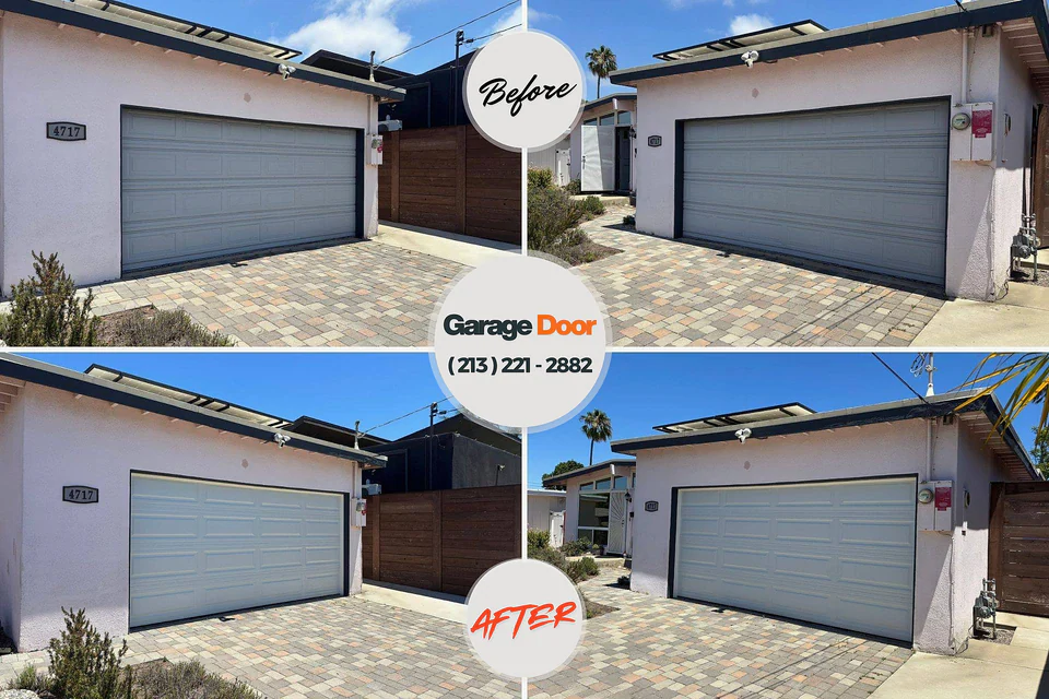 Before and after: garage door spring repair Remsen, IA
